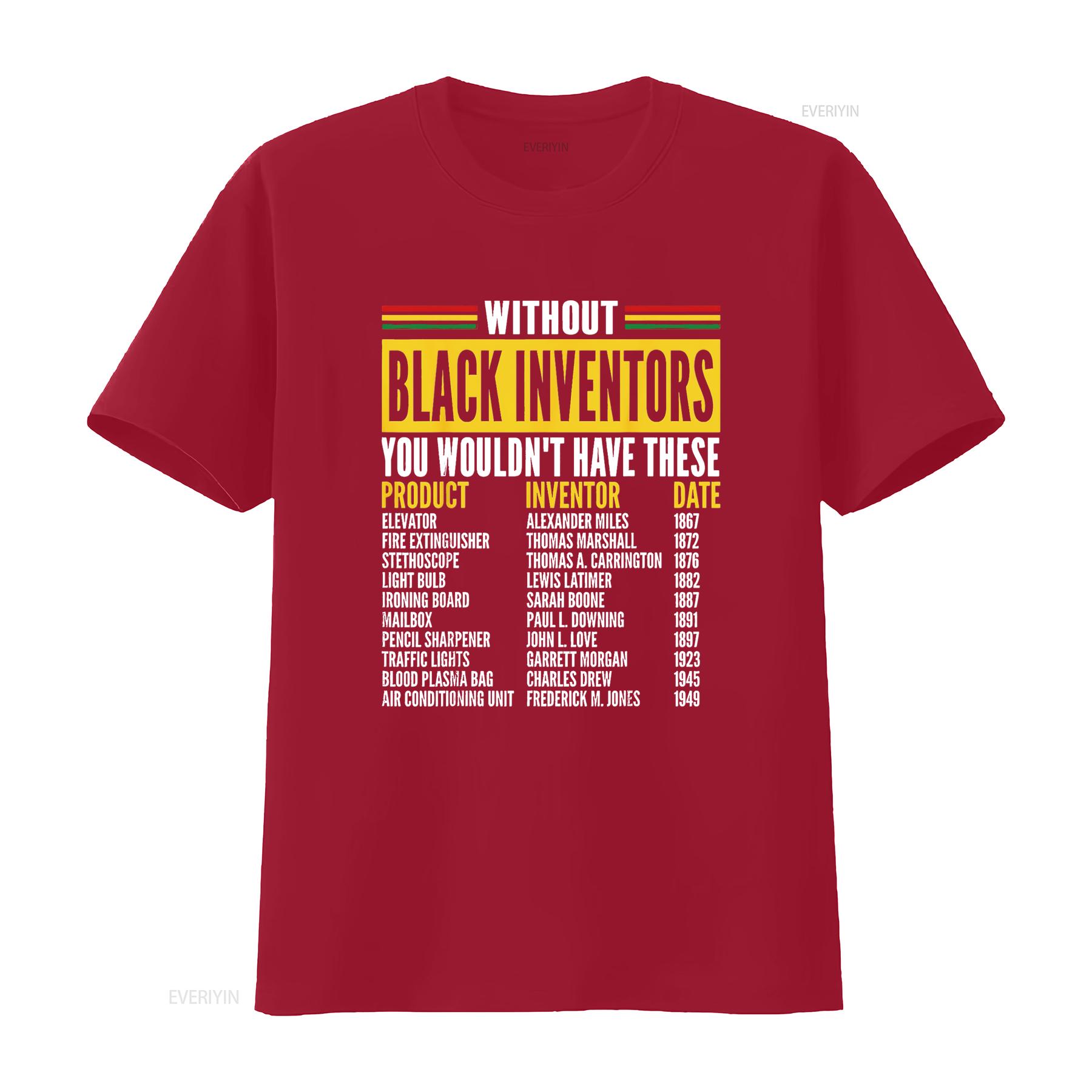 

Womens History Of Forgotten Black Inventors Month T Shirt Large vintage Washed Unisex Casual fashion Top For Everyday Wear S