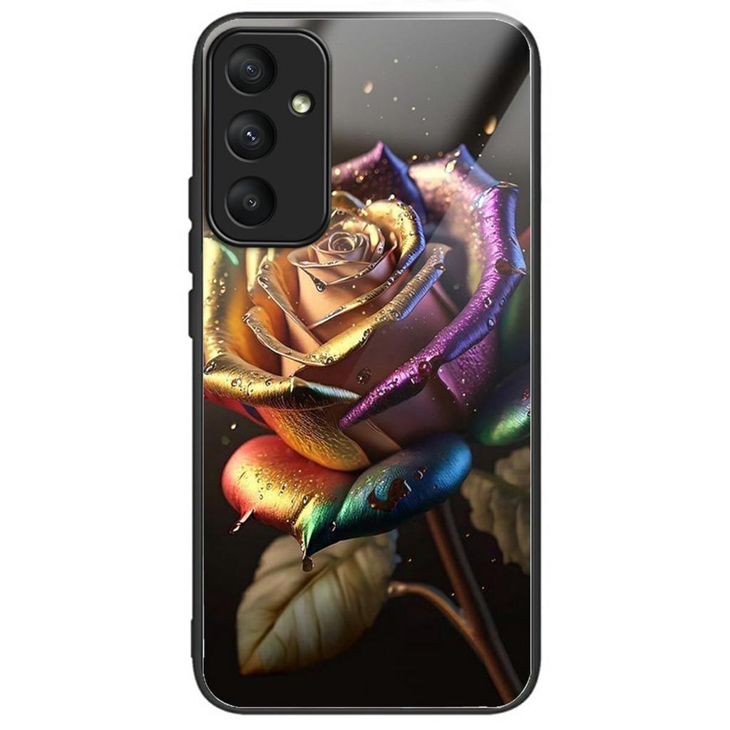 For Samsung Galaxy A36 5G Case Tempered Glass TPU Drop-Proof Pattern Printing Phone Cover