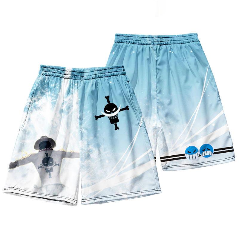 

Japanese Cartoon Animation Pirate Zoro Samurai Fire Flame Boxing Muay Thai Kickboxing Training Shorts Print Martial Art Unisex Sport Gym Workout S