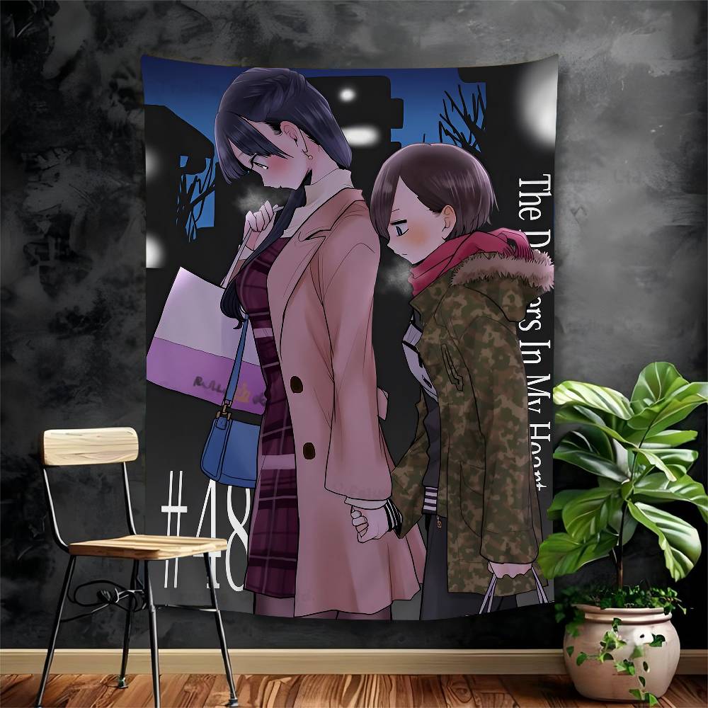 Dangers In My Heart Anime Tapestry Hanging Tarot Hippie Wall Rugs Dorm Home Decor