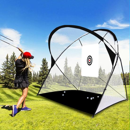 57" x 59" Golfmålduk for Netterstatning Slagtrening Mål med Stropp for Innendørs Utendørs Golftrening