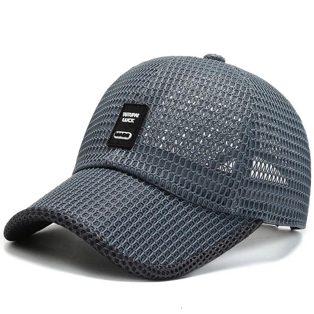 Herren Mesh Baseballkappe Atmungsaktive Sommerkappen Sonnenschutz Papa Hut Outdoor Wander- und Angelhüte Bone Gorras Snapback Trucker Cap