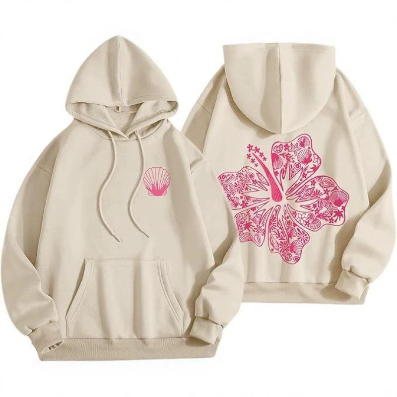 Dark sweatshirt hoodie goth couple Harajuku large size flower pattern print hooded sweater