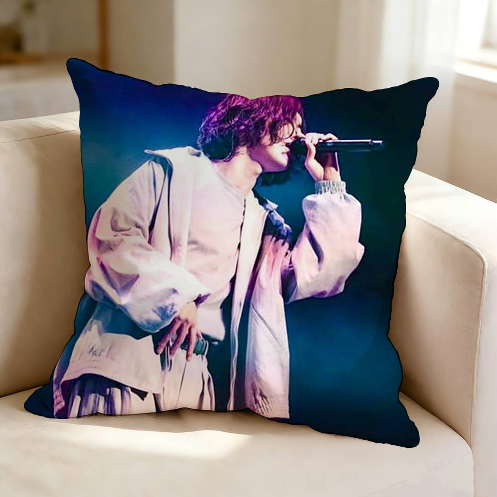 Allround music producer KKenshi YYonezu  Square DoubleSided printed Pillow Case Bedroom Bedside Pillow Sofa Cushion Cover