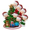 2025Christmas Tree Decoration Pendant DIY Name Blessing Santa Claus Resin Family Xmas Pendant Figurines Crafts Home Accessories