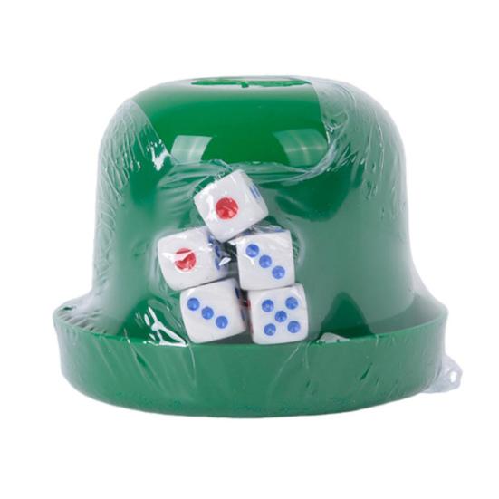 1 Set Dice Cup with 5 Dot Dice Heavy Duty Manual Shaker Cup Bar Party KTV Gambling Drinking Board Game Casino Equipment