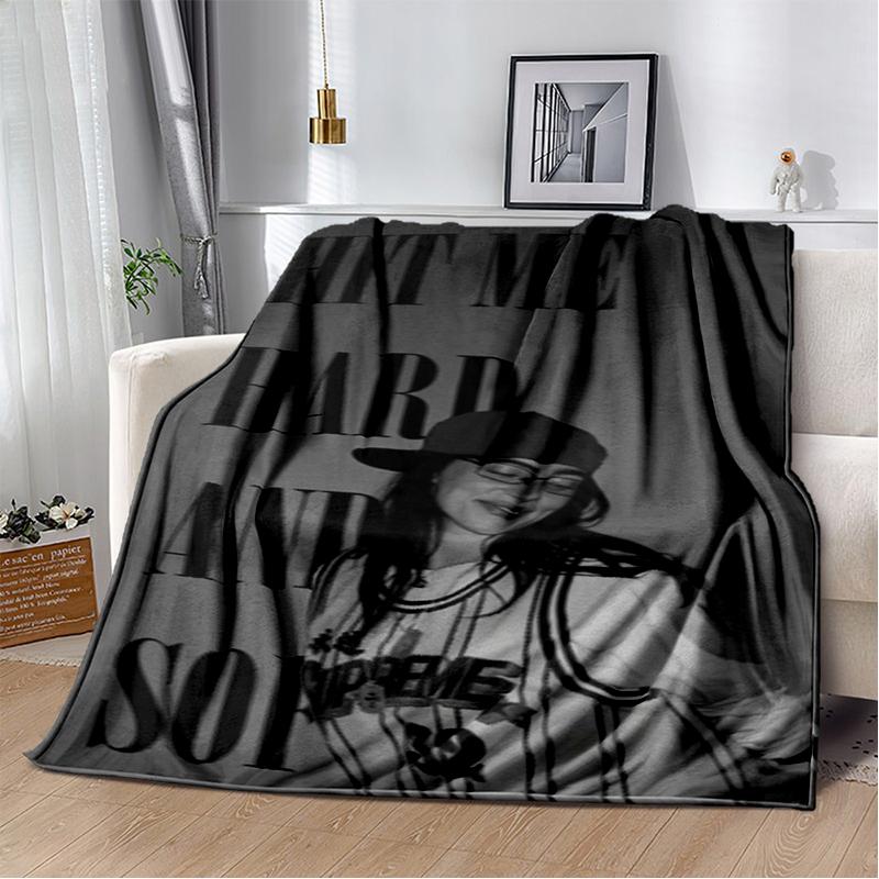 3D Hit Me Hard and Soft Billie Eilish Zpěvačka Měkká flanelová deka na postel, ložnici, pohovku, piknik, přehoz na přikrytí, dárek pro děti