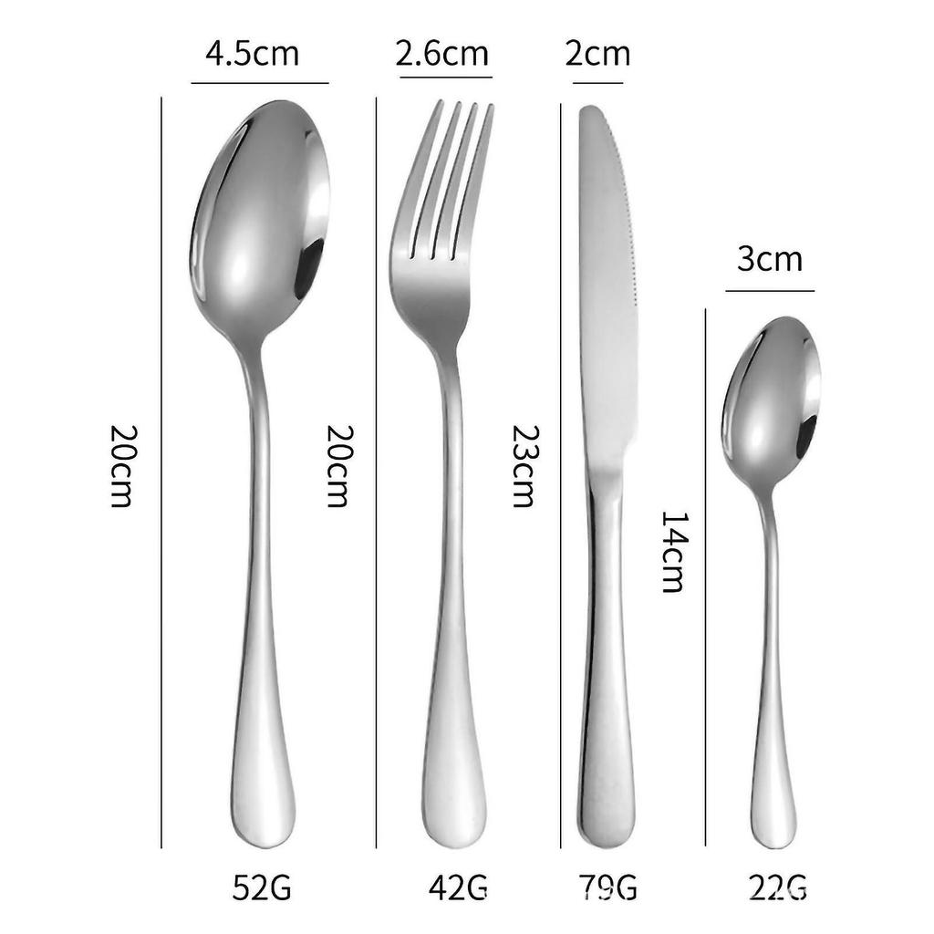24pcs Hanging Flatware Set Eco Friendly Hanging Stainless Steel Flatware Set with Gift Box for Give Gifts 1010 Silver 24 Piece Hanging Flatware Set