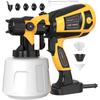 Paint Sprayer 1000W High Power Electric Spray Paint Gun with Adjustable Spray Width Knob,1400ML Container,4 Nozzles & 3 Patterns,Easy To Clean for