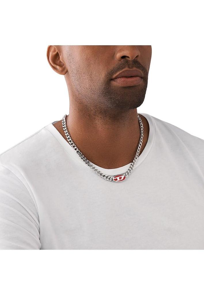 Diesel Men's Stainless Steel Chain Necklace, Stainless Steel, No Jewels