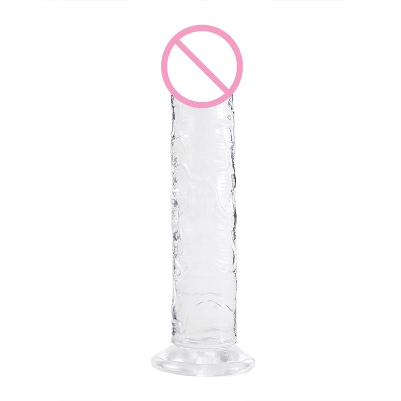 Large Crystal TPE Soft Eggless Dildo - Long-lasting Transparent Adult Pleasure Device