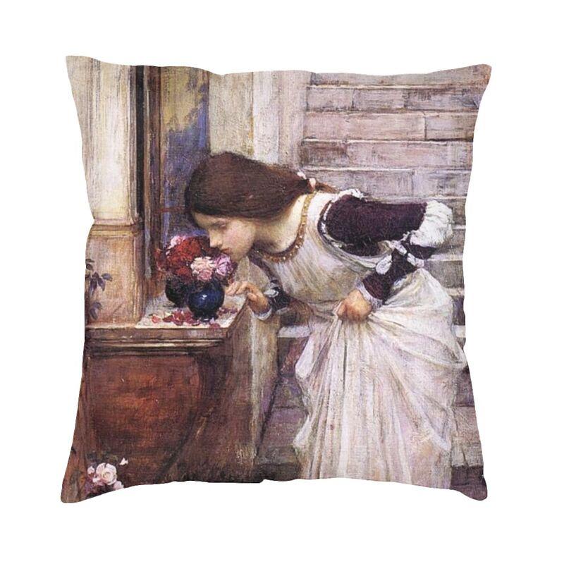 John William Waterhouse The Soul Of The Rose Pillow Case 45x45cm Decor Home Vintage Oil Painting Chair Cushion Square Pillowcase
