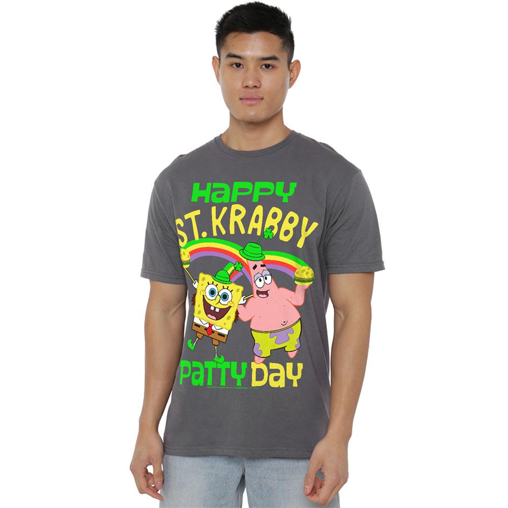 SpongeBob SquarePants Unisex Adult St Patricks Day T-Shirt