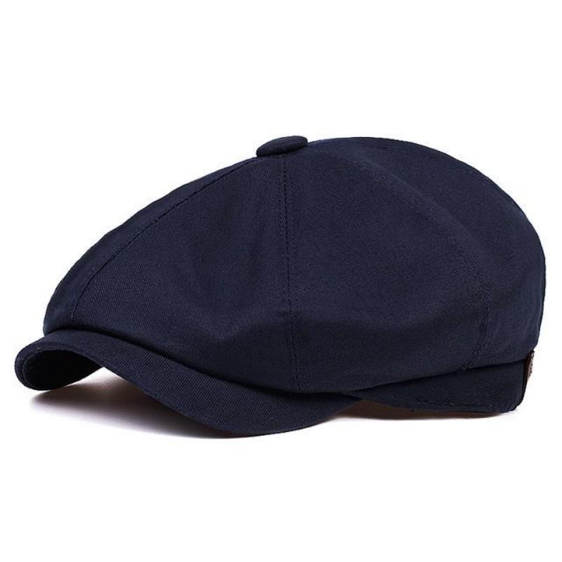 British retro octagonal hat big head circumference casual men's and women's four season retro beret