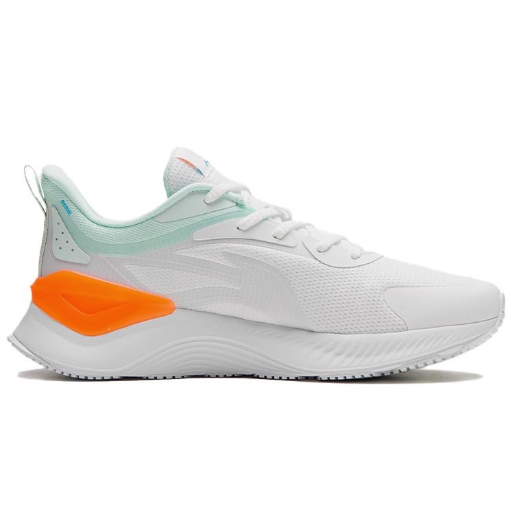 Li Ning YueYing Element Fabric Cushioning Slip Resistant Abrasion Resistant Low top Running Shoes Men's White ARHS009-7