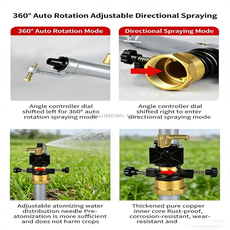 Advanced 360 Motion Sprinkler Head For Agriculture Efficient Ground Watering