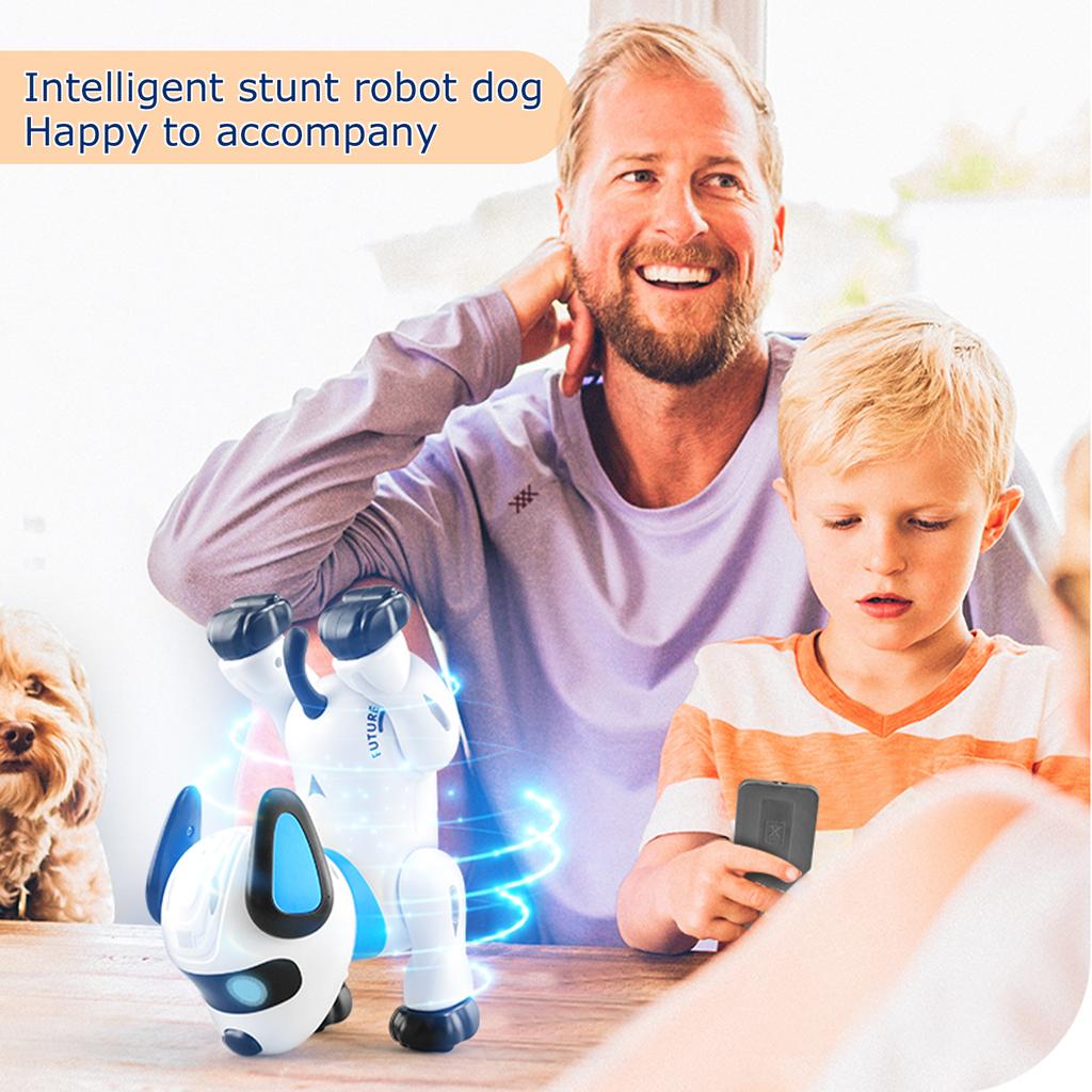 LE NENG K21 Electronic Robot Dog Stunt Dog Remote Control Robot Dog Toy Voice Control Programmable Music Dancing Toy