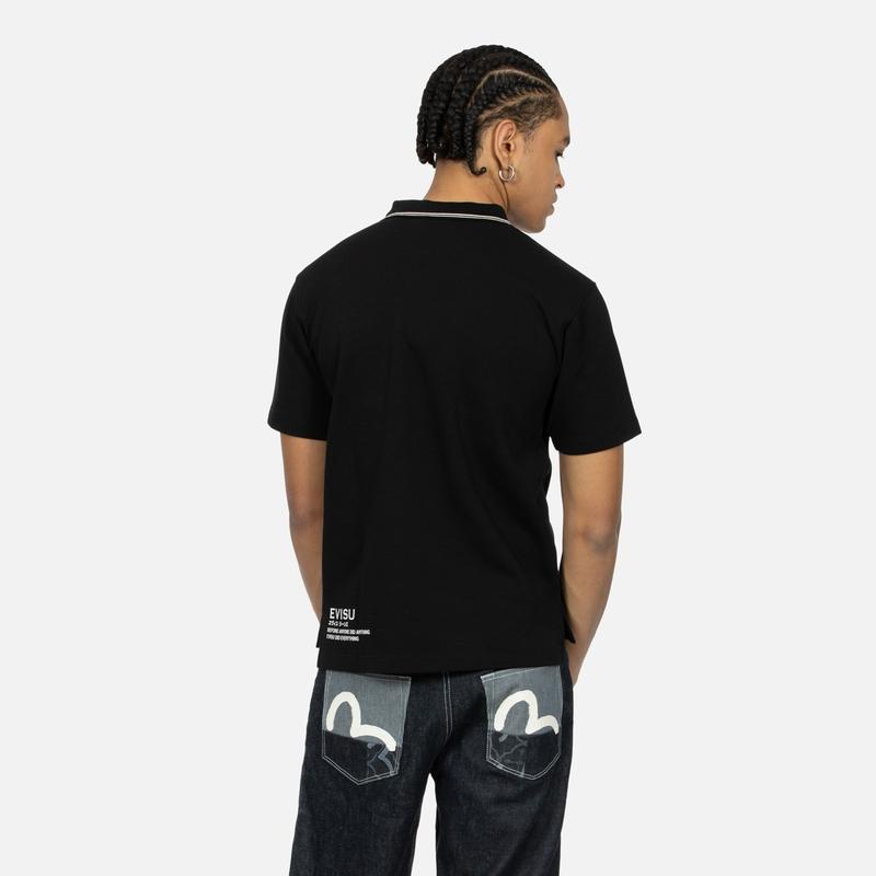 Evisu Polo Shirts Men's Polo Collar Moderate Straight Fit 2ESHTM4PS7065RXCT