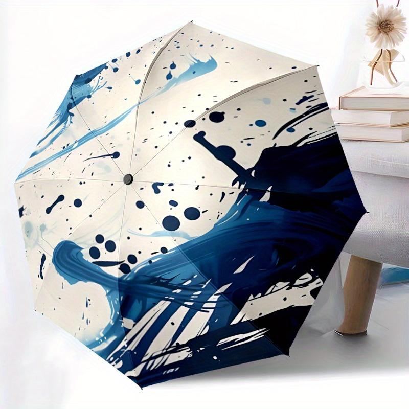 1pc Marble Abstract Auto Open/Close Cute Cute Umbrella with One Touch Button,, Windproof Design   Lightweight Portable Umbrella for Women & Men6148