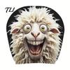 Humorous Car Accessories Zipper Bear Headrest Cover, 2D Flat Print Cute Seat Universal Fit Covers Protector, Breathable Auto Interior Decor