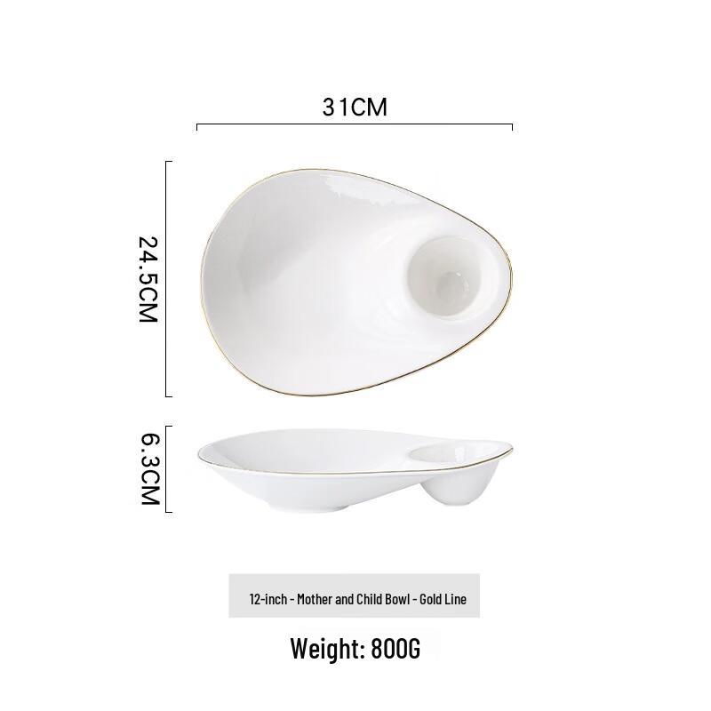 Nordic Ceramic Multi-functional Dumpling Plate