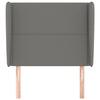 VidaXL Headboard with Ears Dark Grey 93x23x118-128 Cm Fabric3117799