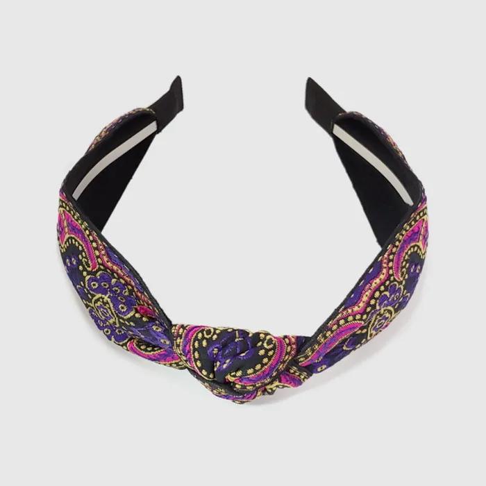 LALA Ethnisches Paisley Haarband - Violett