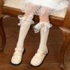 Schleife Stern Ausgeschnitten Gaze Koreanischer Stil Strümpfe Kinder Strumpfwaren Kniestrümpfe Mädchen Lange Socken