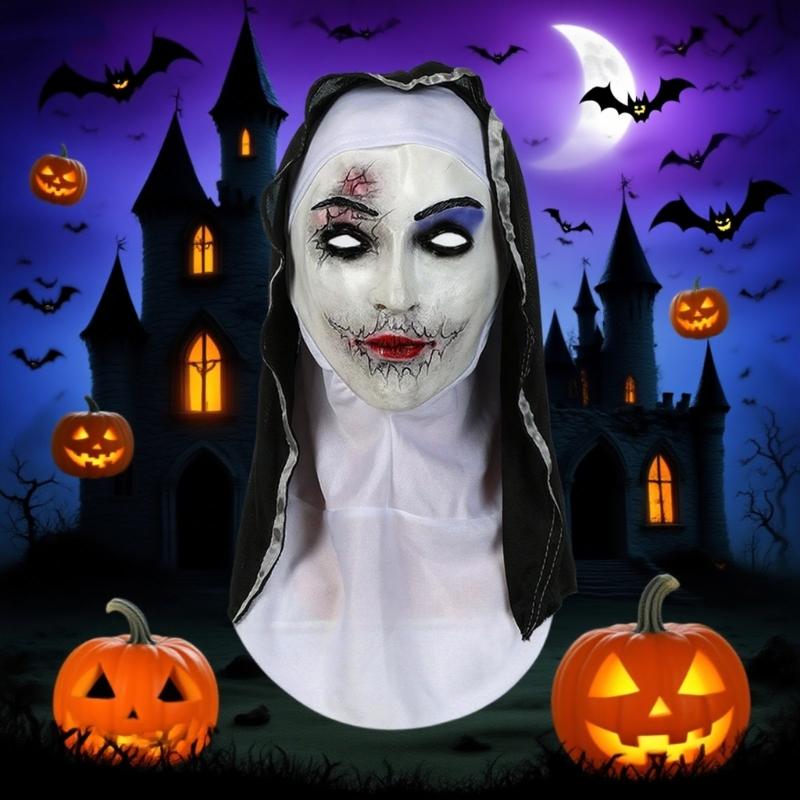 Realistic Latex Spirit Mask For Halloween Horror Parties Comfortable Breathable Design Easy To Clean
