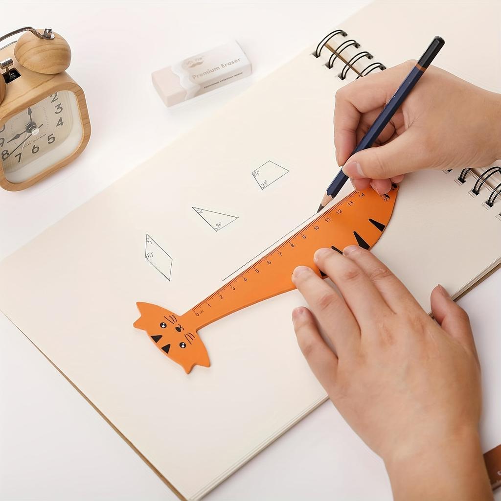5 Animal Shaped Rulers - Decorative and Practical Measuring Tools, Classroom, Holiday Gifts, Classroom Accessories, Fun Design