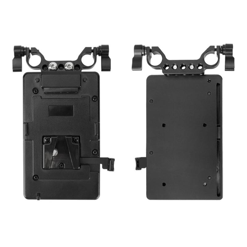 Aluminum Alloy 15MM Pipe Clamp With Battery Backboard Plate For V Mount Battery Plate In Photography And Videography