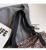 Leopard Print Canvas Tote: Large Capacity Autumn Shoulder Bag for Women, Versatile for College and Commute.
