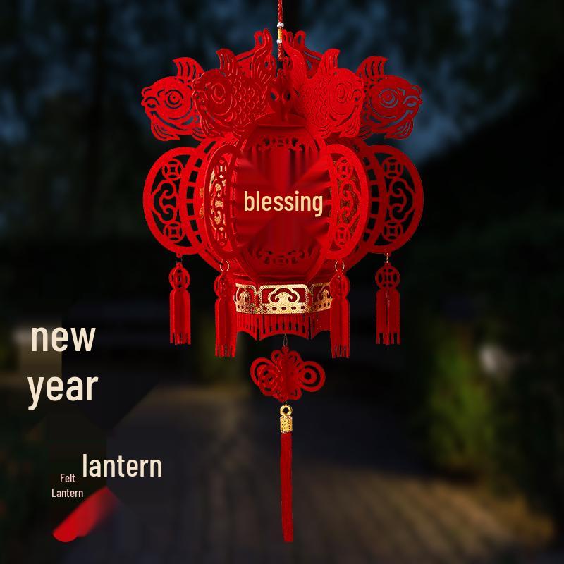 2026 Year of the Horse Lanterns: New Year Door Hanging Decorations with Fu Character for Spring Festival