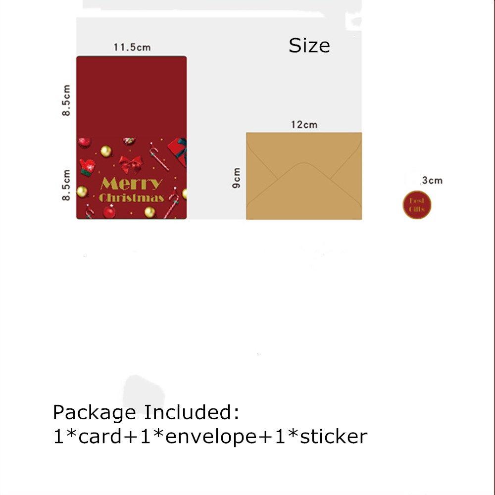 Mit Umschlägen Aufklebern Grußkarte Bronzefarbene Segenskarte Frohe Weihnachten Weihnachtsgrußkarte
