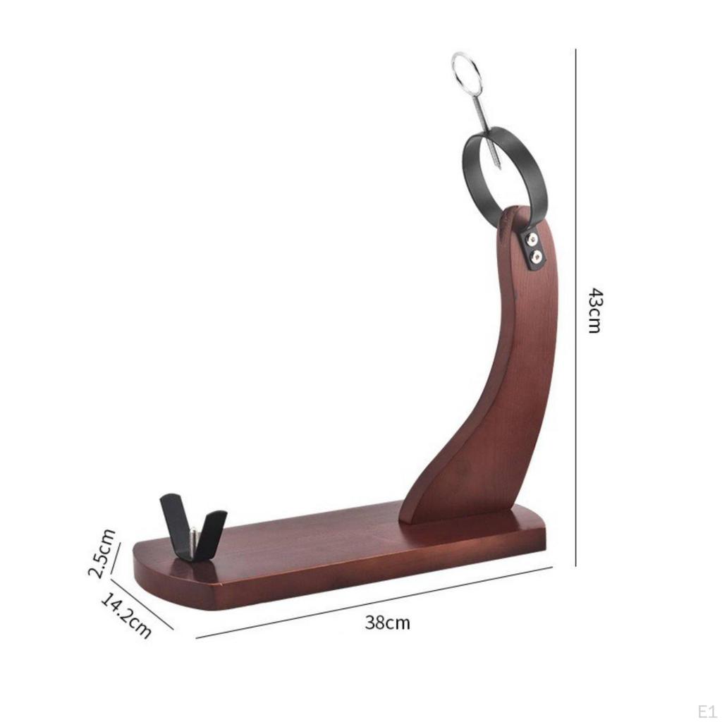 Spanish Serrano Carving Stand Solid Wood Rack Stable Base Holder for Restaurant