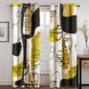 Cheap 240*270CM Abstract Art Modern Simple Black Face Thin Windows Curtains for Living Room Bedroom Decor 2 Pieces Free Shipping