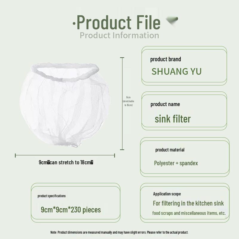 SHUANG YU Kitchen Sink Strainer Mesh Bags