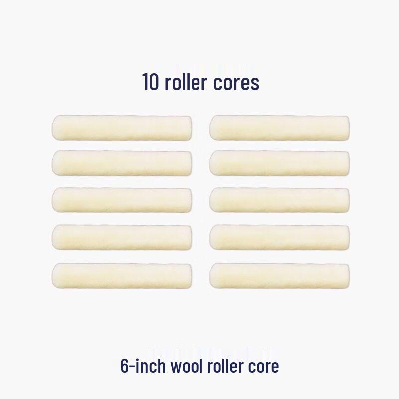 6-inch Wool Paint Roller Head (10-pack)