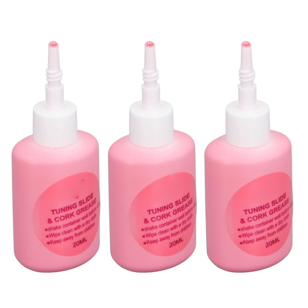 3Pcs Brass Instrument Lubricant Slide Grease Odorless Rustproof Trumpet Valve Oil 20ml