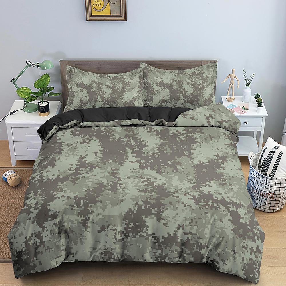 Camouflage Pattern Duvet Cover Bedding Set Microfiber Classic Clothing Style Masking Camo Print Quilt/Comforter Cover Home Decor