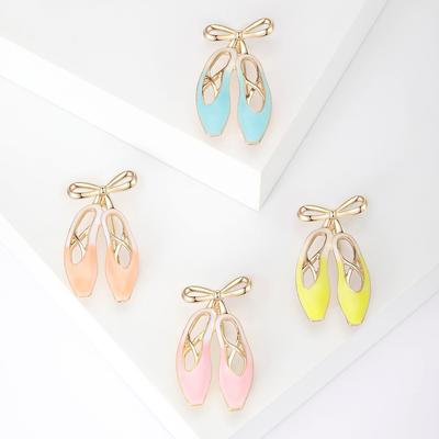 Japanische und Koreanische Einfache Temperament BallettSchuhe Brosche Weibliche Persönlichkeit Legierung TropfPin Anzug Zubehör KragenPin