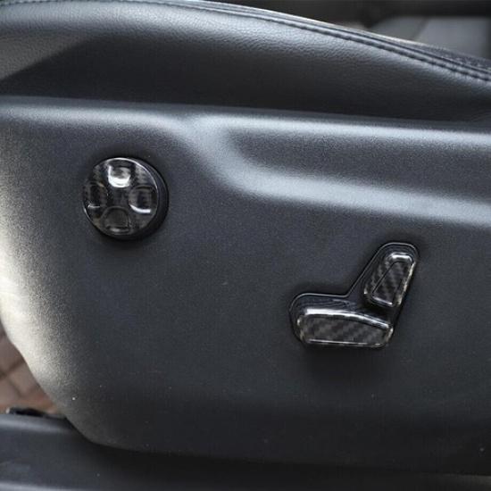 For Dodge Durango 2011-2024 ABS Carbon Fiber Car Seat Adjust Button Cover Trim