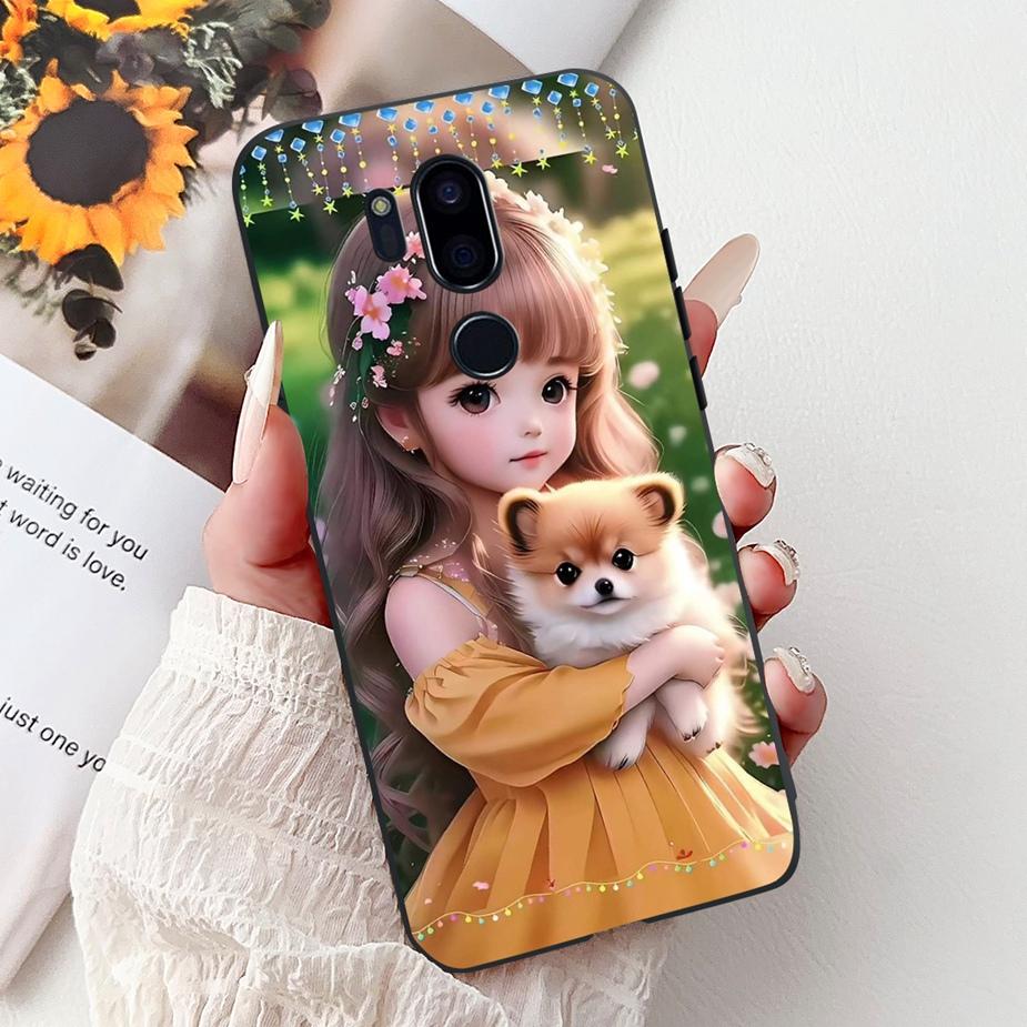 For LG G7 ThinQ Case Cute Cat Luxury Painted Cover Soft Slim Phone Case For LG G7 ThinQ G7Thinq LM-G710 G710 G7+ Back Cover Bags