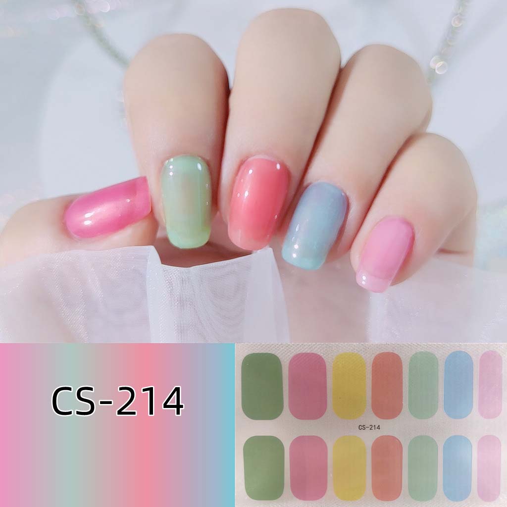 CS Waterproof and No-bake Gel Nail Polish Film All Stick Japanese and Korean Wind Spring and Summer Nail Wrap Paper Nail Wrap Paper
