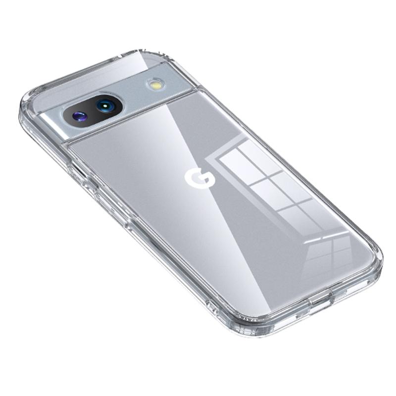 

For Google Pixel 8a Case Hybrid Shockproof PC+TPU Phone Cover Transparent