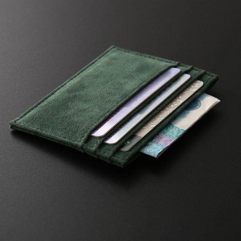 Suede Slim Card Holder With Multiple Card Slots Credit Bank Card Small Man Purses Perfect For Daily Commute Business Travel