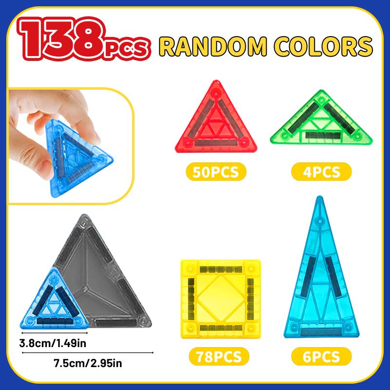 

Magnetic Building Blocks Construction Sets For 3 Years+ Old Children Boys Girls DIY Montessori Educational Toys Gift