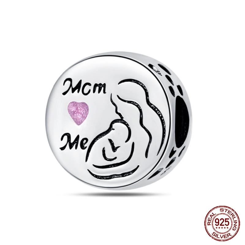 100% Copper Heart Shaped Warm Family Charm Beads Fit Qikaola Original Bracelets Fine Diy Mother'S Day Jewelry Gifts