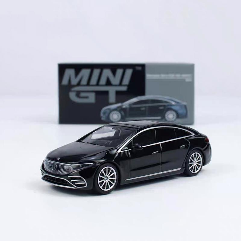 

MINIGT In Stock 1:64 Benz EQS 580 4MATIC Black 694 Diecast Diorama Car Model Toys