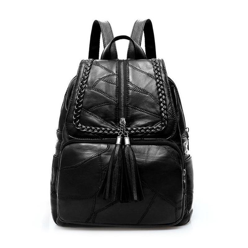 Rucksack aus Schafsleder 2025 neue Ledertasche modischer einfacher Damenrucksack Leder